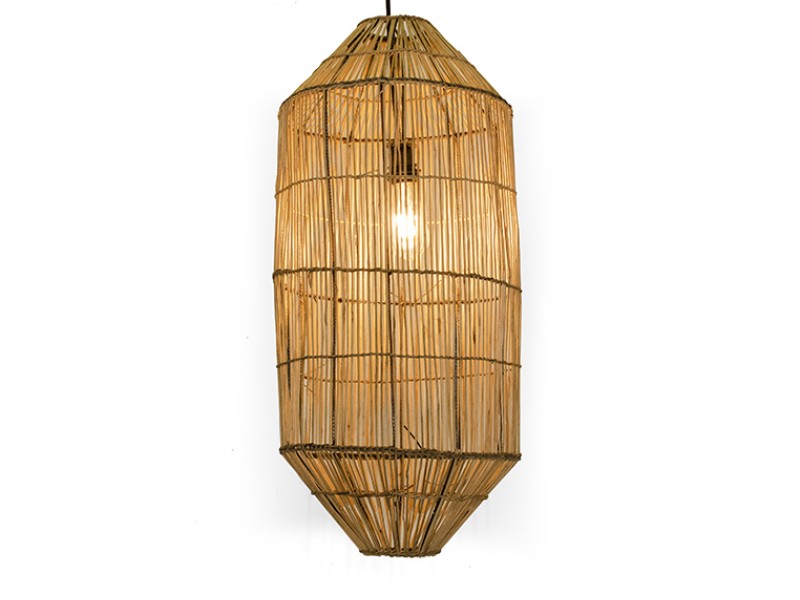 Natural Rattan Cage Pendant Light